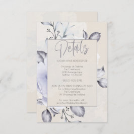 Details: Rustikales Lilac und Alabaster Peony Flor Einladung