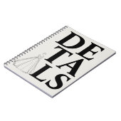 "DETAILS" Typography | Modern & Confident Wedding Notizblock (Linke Seite)