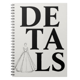 "DETAILS" Typography | Modern & Confident Wedding Notizblock