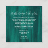 Details über Hochzeiten smaragdgrüne Kunsthandwerk Begleitkarte (Rückseite)