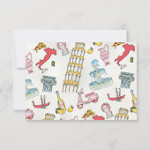 Details und Informationen zu den handgezeichneten  Einladung (Rückseite)