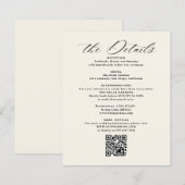 Details und QR-Code für Hochzeitskarten (Vorne/Hinten)