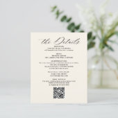 Details und QR-Code für Hochzeitskarten (Stehend Vorderseite)