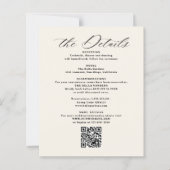 Details und QR-Code für Hochzeitskarten (Vorderseite)