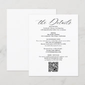 Details und QR-Code für Hochzeitskarten (Vorne/Hinten)
