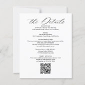 Details und QR-Code für Hochzeitskarten (Vorderseite)