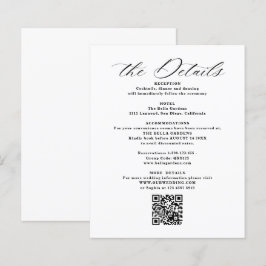 Details und QR-Code für Hochzeitskarten