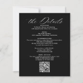 Details und QR-Code für Hochzeitskarten (Vorderseite)