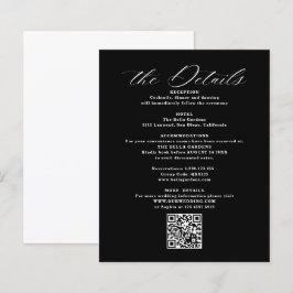 Details und QR-Code für Hochzeitskarten