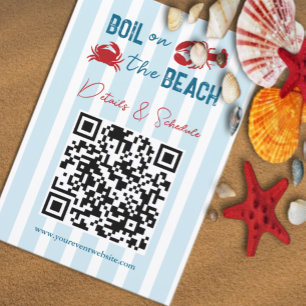 Details und Website für Seafood-Boil-Junggesellinn Begleitkarte