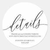 Details Unterschrift Runder Aufkleber (Vorderseite)