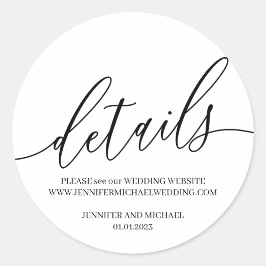 Details Unterschrift Runder Aufkleber (Vorderseite)