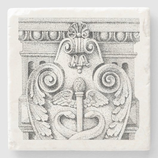 DETAILS Untersetzer aus Marmorstein (Vorderseite)