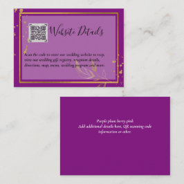 DETAILS-Website zum Hochzeitstichtag QR CODE UAWG  Begleitkarte