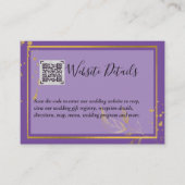 DETAILS-Website zum Hochzeitstichtag QR CODE UAWG Begleitkarte (Vorderseite)