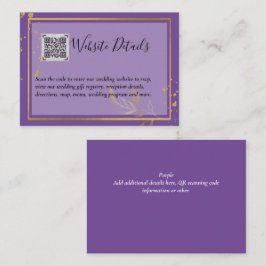 DETAILS-Website zum Hochzeitstichtag QR CODE UAWG  Begleitkarte