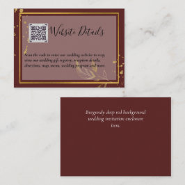 DETAILS-Website zum Hochzeitstichtag QR CODE UAWG  Visitenkarte
