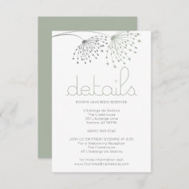 DETAILS | Weichteil-Grün-Doodle-Blume Einladung