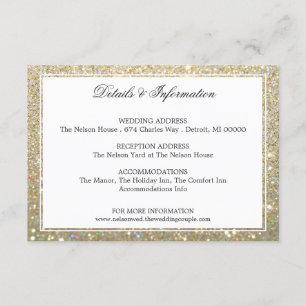 Details & weitere Informationen - Goldene Glit-Fab Begleitkarte