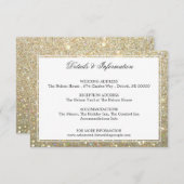 Details & weitere Informationen - Goldene Glit-Fab Begleitkarte (Vorne/Hinten)