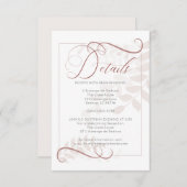 DETAILS | Whimsical Blassmocha Verlasst Gewürzexze Einladung (Vorne/Hinten)