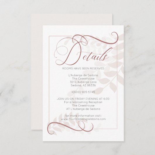 DETAILS | Whimsical Blassmocha Verlasst Gewürzexze Einladung (Vorne/Hinten)