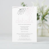 DETAILS | Whimsisches Rosa Doodle-Blume Einladung (Stehend Vorderseite)