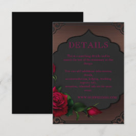 Details zu alten Frame Gothic-Rote Rosen Begleitkarte