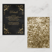 Details zu antiken Goldrahmen Begleitkarte (Vorne/Hinten)