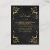 Details zu antiken Goldrahmen Begleitkarte (Vorderseite)