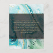 Details zu Aquamarinem Marmor und Goldfolie aus In Begleitkarte (Rückseite)