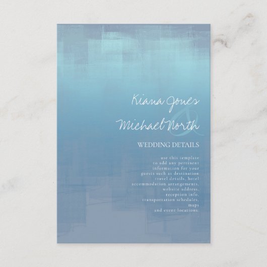 Details zu Aquarellfarben-Reflektionen Dusty Blue  Begleitkarte (Vorderseite)