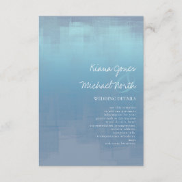 Details zu Aquarellfarben-Reflektionen Dusty Blue Begleitkarte