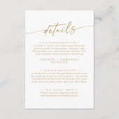 Details zu Boho Chic Gold und White Wedding Begleitkarte (Vorderseite)