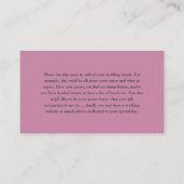 Details zu Boho Meadow Grass Pink Wedding Begleitkarte (Rückseite)