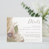 DETAILS ZU BOHO PAMPAS GRASS WATERCOLOR BEGLEITKARTE (Stehend Vorderseite)