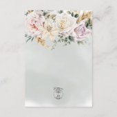 Details zu Boho Pampas & Pink Roses Green Wedding Begleitkarte (Rückseite)