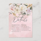 Details zu Boho Pampas & Pink Roses Hochzeiten Begleitkarte (Vorderseite)