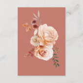 Details zu Boho Peach & Rust Blumenrost Begleitkarte (Rückseite)