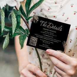 Details zu botanischen Hochzeiten mit QR Begleitkarte