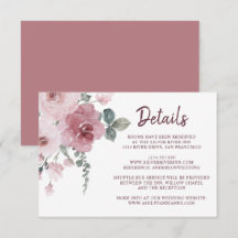 Details zu Burgundy Dusty Pink Floral Wedding