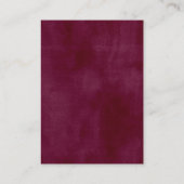 Details zu Burgundy Orange Floral Wedding Begleitkarte (Rückseite)