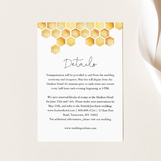 Details zu CALLA Honey Bee Begleitkarte