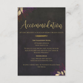 Details zu Charcoal Black Velvet Wedding Begleitkarte