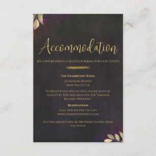 Details zu Charcoal Black Velvet Wedding Begleitkarte