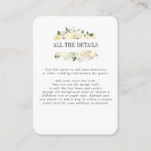 Details zu Creme und Sage WEDDING Begleitkarte (Vorderseite)