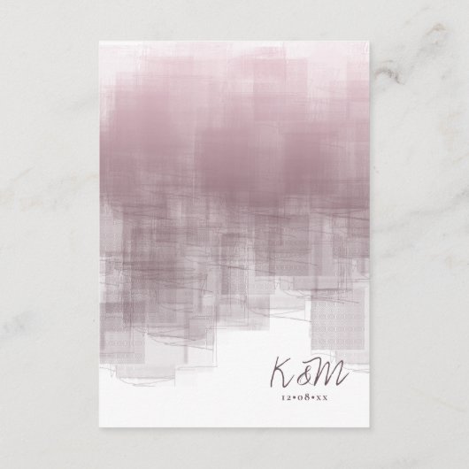 Details zu den Aquarellfarben-Reflektionen Mauve-I Begleitkarte (Rückseite)