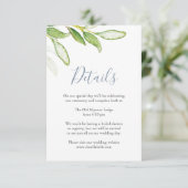 Details zu den Blätter für die Hochzeitskarte Begleitkarte (Stehend Vorderseite)