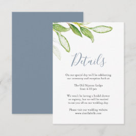 Details zu den Blätter für die Hochzeitskarte Begleitkarte