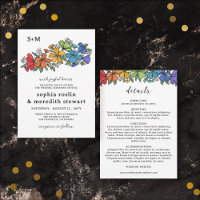 Details zu den Blume für Monogramm, LGBT-Hochzeit